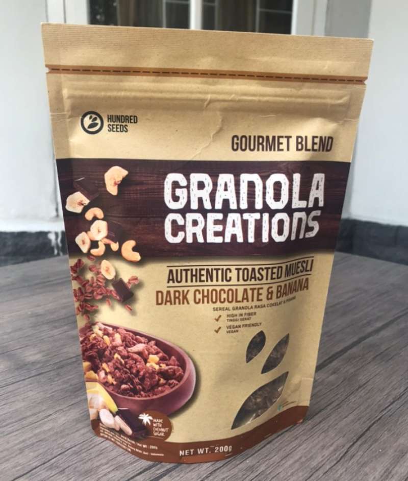 Jual Granola Creations Gourmet Blend Dark Chocolate & Banana I Sereal