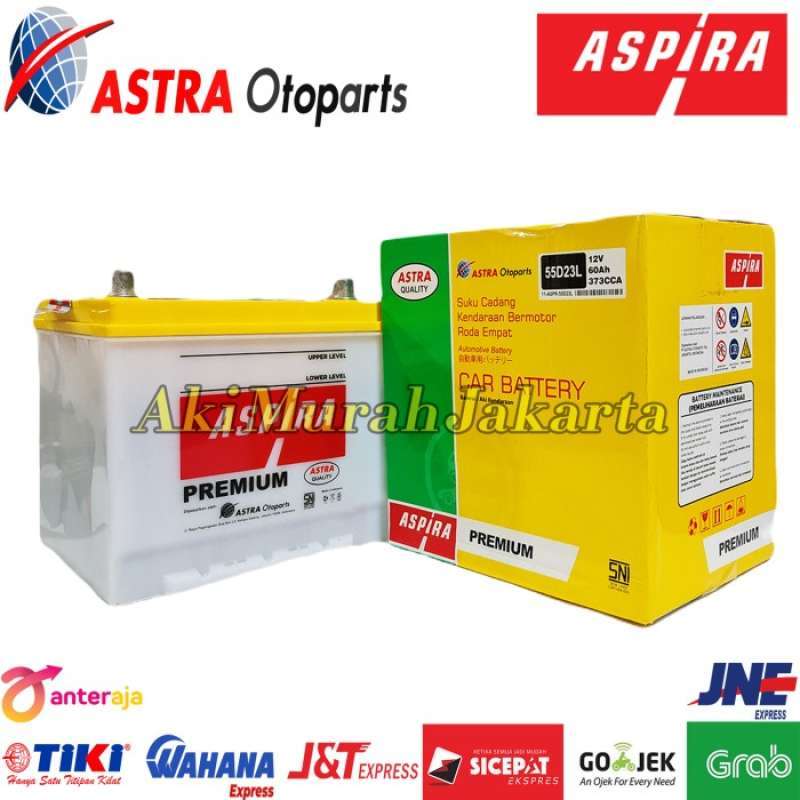 Jual Aki Mobil Suzuki Grand Eskudo 2006 ASPIRA 55D23L Aki Basah 12V