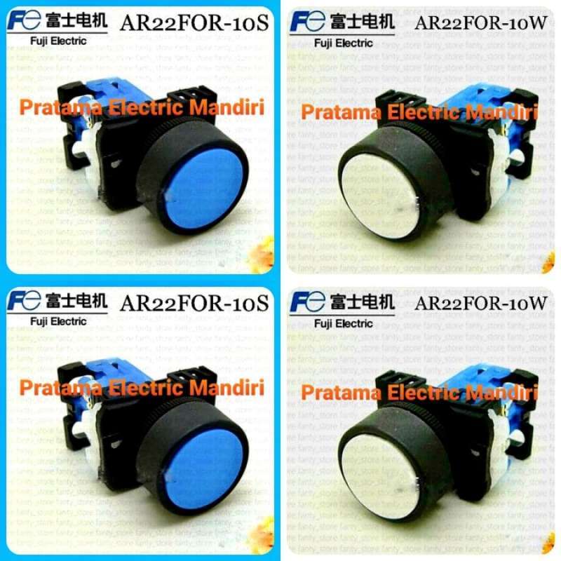 Promo Fuji Electric Push Button Ar22For10W White Ar22For10S Biru Blue