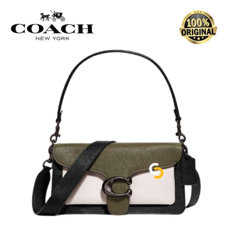 Jual Coach Tabby Shoulder Bag 26 In Colorblock Kelp Multi / Green