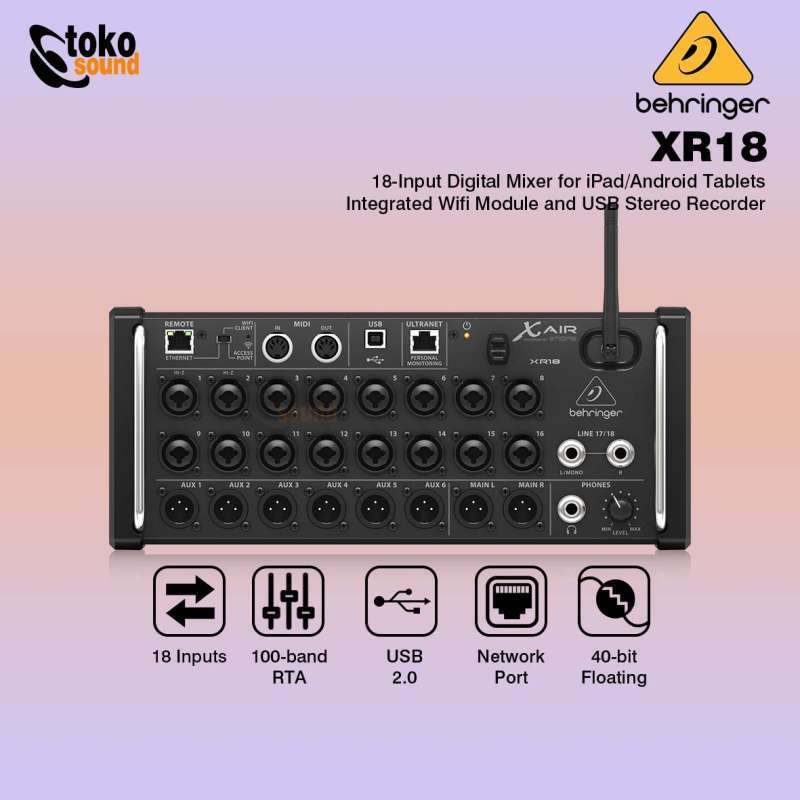 Jual Behringer X Air XR18 18 Channel TabletControlled Digital Mixer di