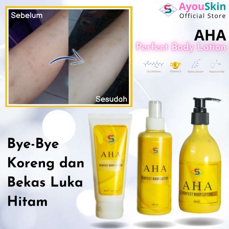 Promo Ayou Skin AHA Hand Body Lotion Penghilang Bekas Luka Menghitam di
