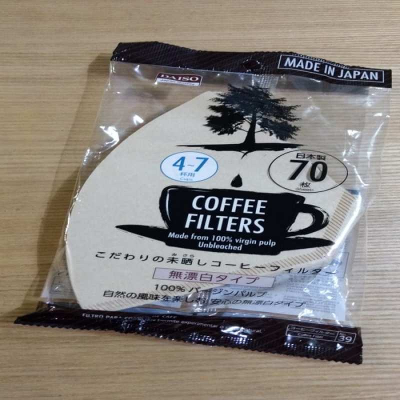 Promo DAISO coffee filter paper kertas saring kopi 70 lembar for 47