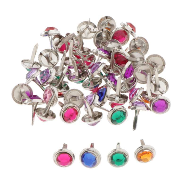 Promo 50/100x Paper Fasteners DIY Metal Split Pins Brads Craft For