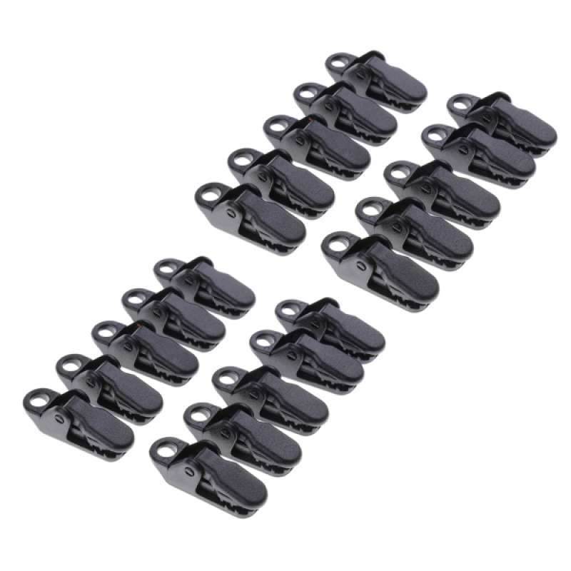 Promo 20 Pieces Plastic Tie Down Emergency Awning Set Tarp Clip Tent