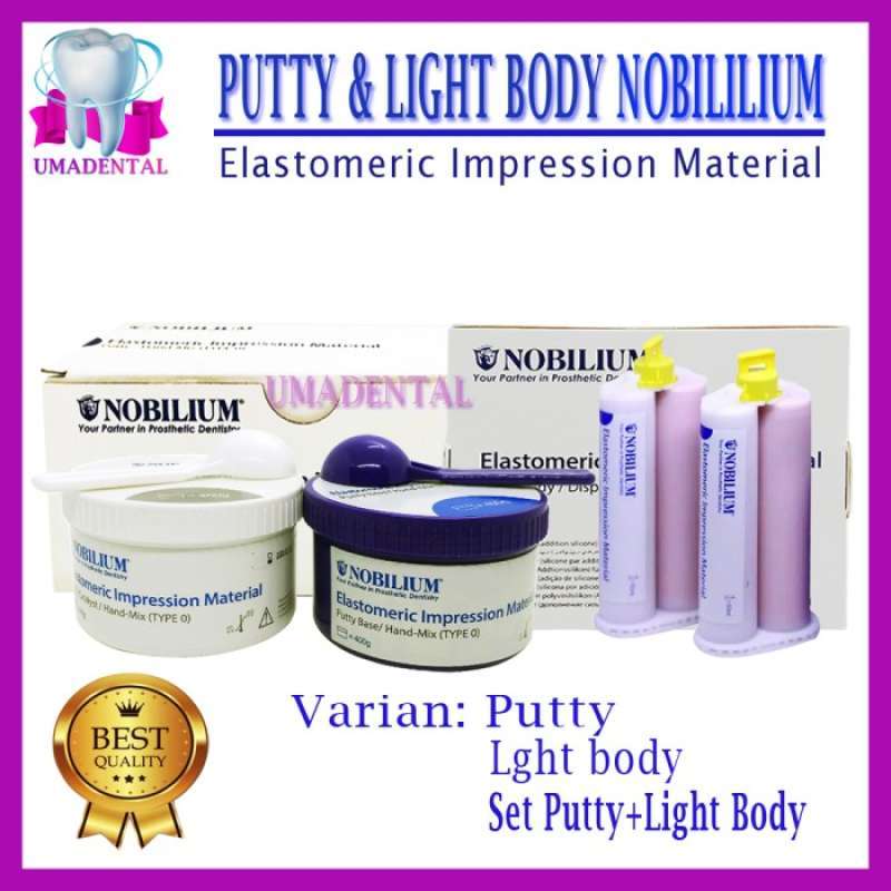Jual NOBILIUM DOUBLE IMPRESSION DENTAL PUTTY HAND MIX DAN LIGHT BODY di