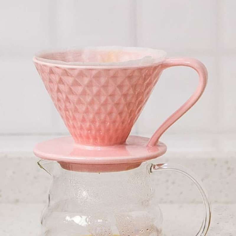 Promo COFFEE DRIPPER CERAMIC DIAMOND V60 01 DAN 02 / DRIPPER KOPI