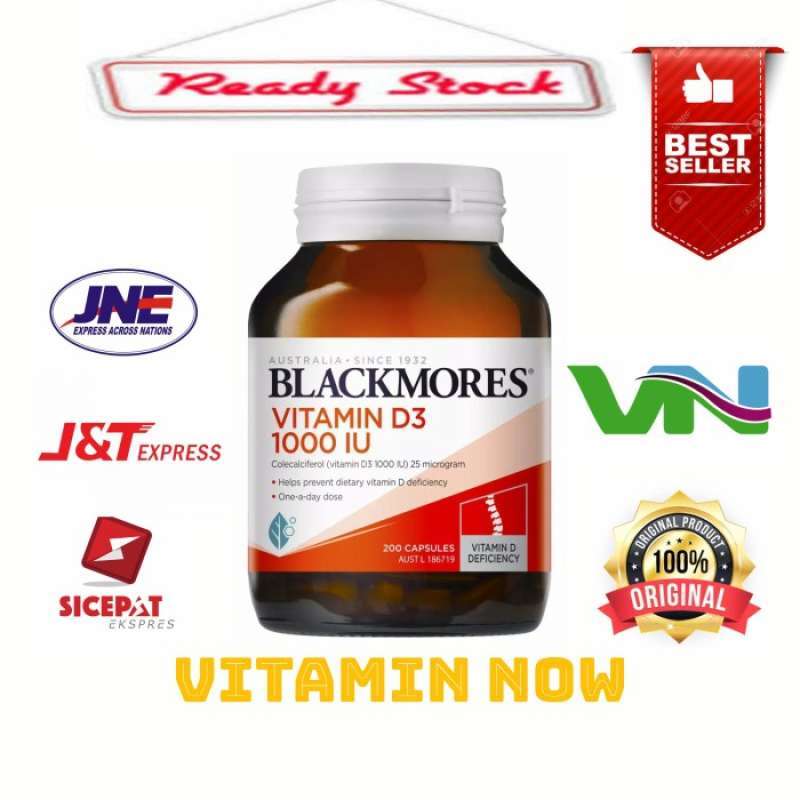 Promo Blackmores Vitamin D3 1000 IU Vitamin D 1000IU isi 200 capsul