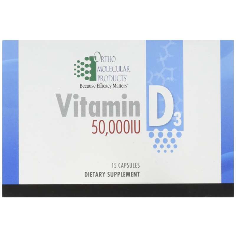 Promo Ortho Molecular Vitamin Vit D3 50000 50,000 IU isi 15 Capsules