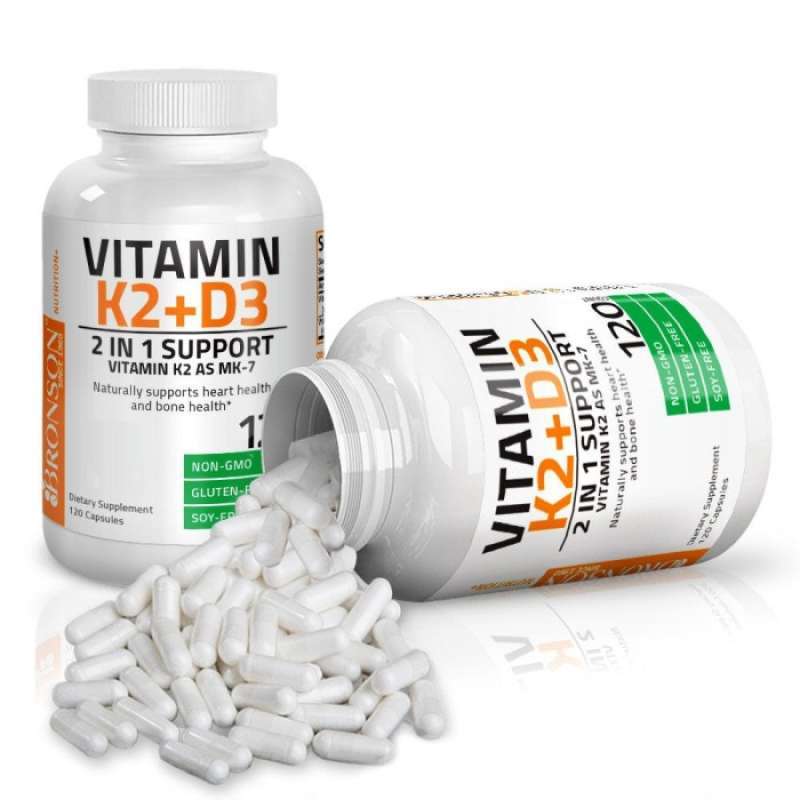 Promo Bronson Vitamin D3 5000IU Vitamin K2 MK7 90mcg Isi 120 Kapsul