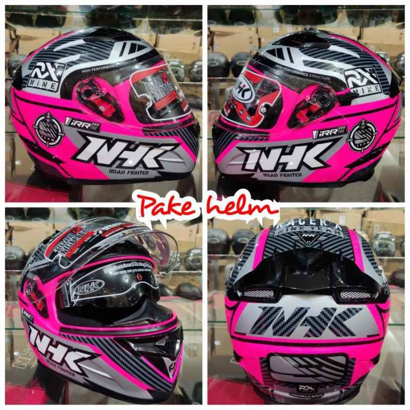 Jual HELM NHK RX9 RACER X PINK HELM NHK FULL FACE NHK DOUBLE VISOR NHK