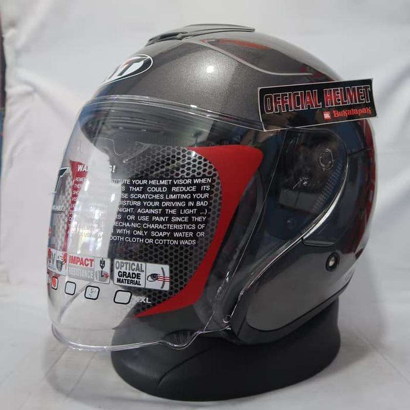 Jual KYT KYOTO SOLID Gunmetal original kyt di Seller Jogja HELM