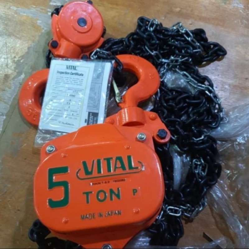 Jual Chain Block Vital 5 Ton X 10 Meter Takel Rantai Manual Original ...