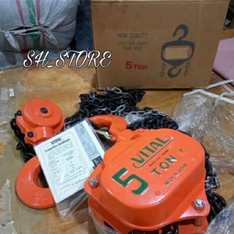 Jual Chain Block Vital 5 Ton X 10 Meter Takel Rantai Manual Original ...