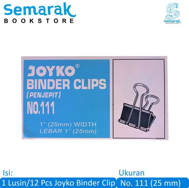 Promo Joyko Binder Clip No.111 [1 Lusin/12 Pcs] Diskon 33 Di Seller
