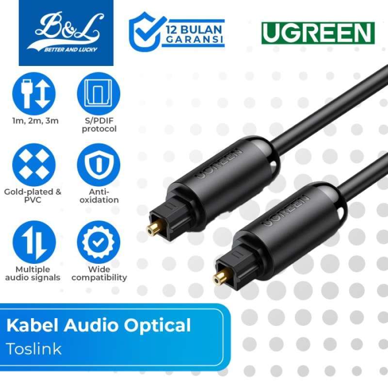 Jual UGREEN Digital Optical Audio Cable Toslink SPDIF Coaxial Cable di