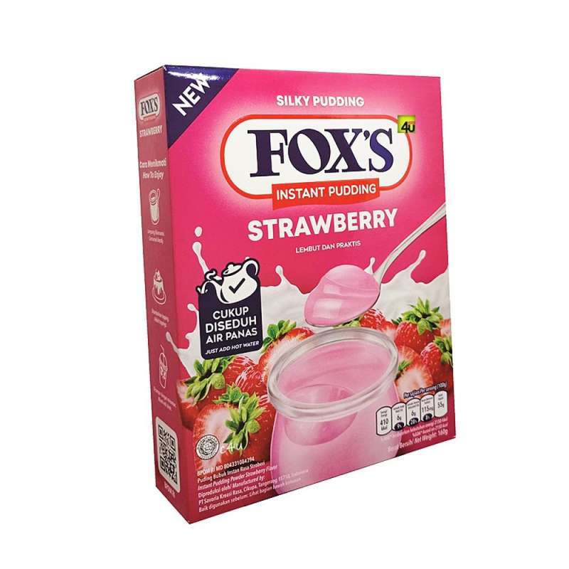 Jual Fox's Instant Pudding Strawberry [160g] Di Seller