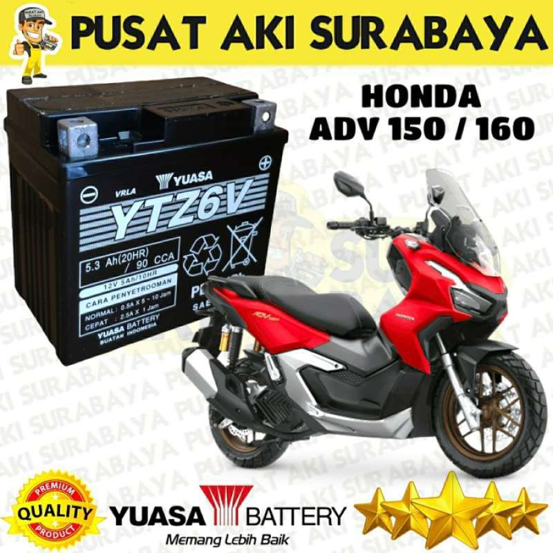 Promo NEW YUASA YTZ6V ORIGINAL AKI MOTOR ADV 150 160 AIR BLADE 150 CB
