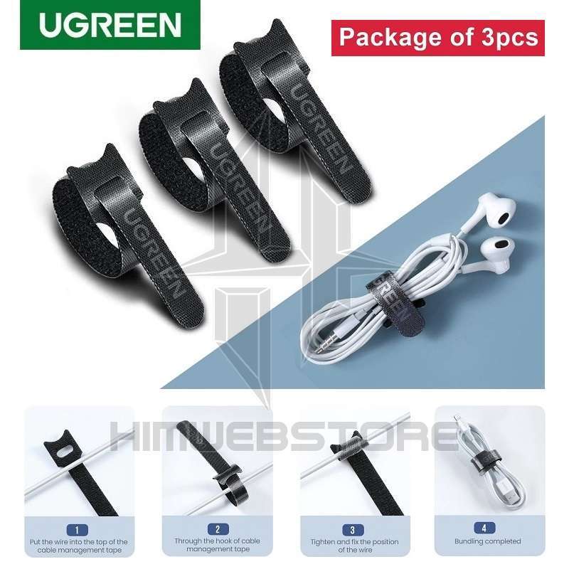 Jual UGREEN 20245 Velcro Pengikat Kabel Ties Tie Holder Cable Organizer
