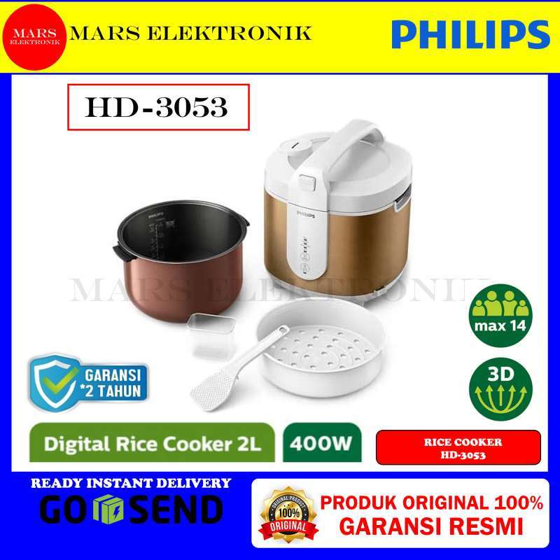 Jual RICE COOKER PHILIPS HD3053 / 2 LITER / HD 3053 / READY / MEDAN