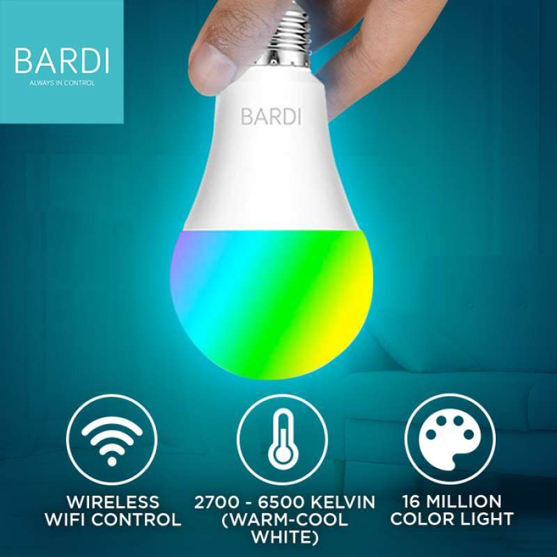 Jual BARDI Smart LIGHT BULB RGB WW 9W Wireless Wifi Online Maret 2021