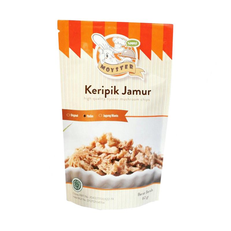 Jual Moyster Keripik Jamur Tiram  Pedas Cemilan 5pcs 