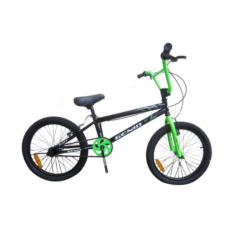 Jual Genio  Fury Sepeda  BMX  Hitam lis Hijau 20 Inch 