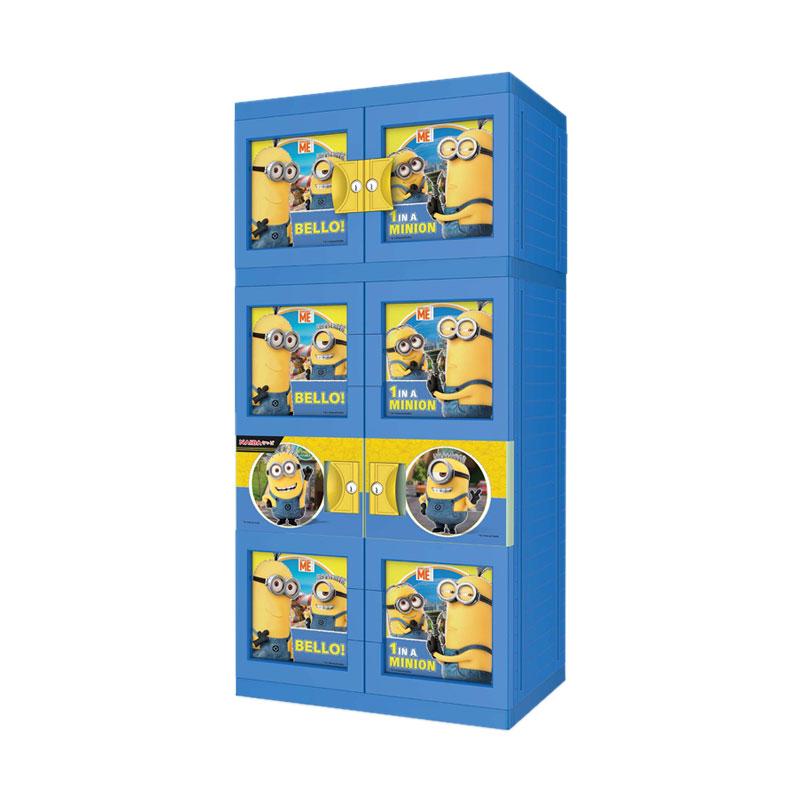 Jual Naiba  Minion 1683D Plastik  Lemari  Gantung  Biru 