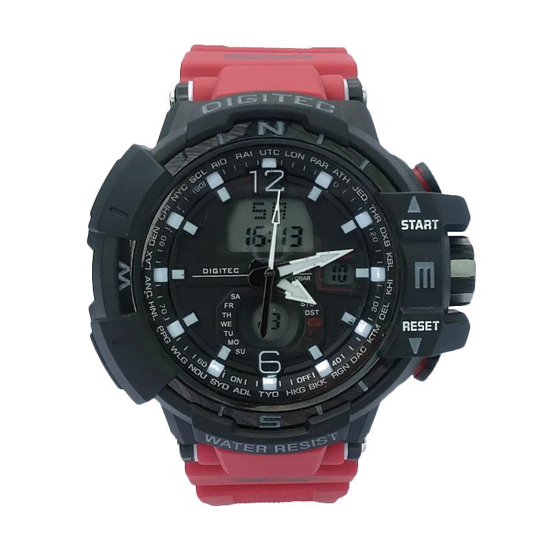 jual digitec dg2065t dualtime jam tangan pria merah jual digitec dg2065t dualtime jam tangan pria merah