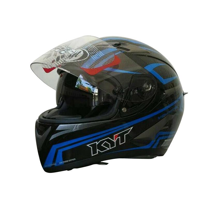 Jual KYT Vendetta 2 Carbon  Helm Full Face Black Blue 