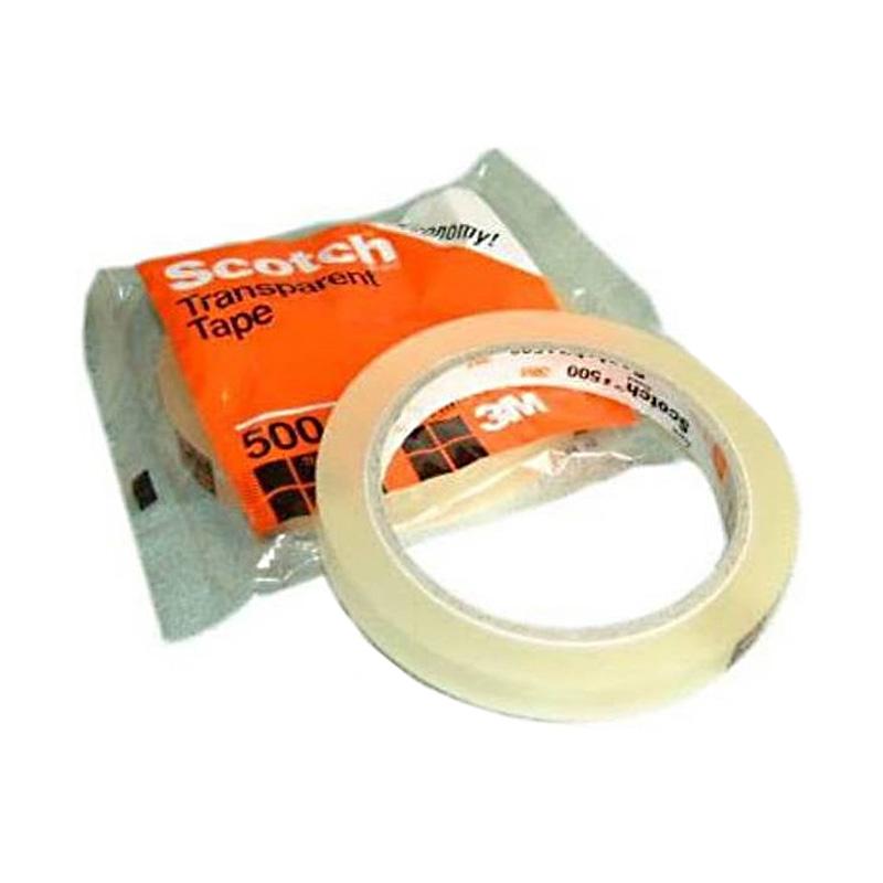 Jual 3M Scotch Tape 500 Lakban Bening Kecil Tape Isolasi [12 mm x 66 M