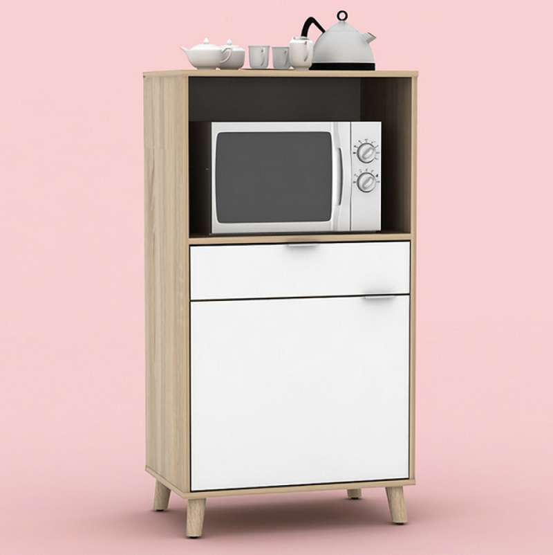 Jual Lemari dapur Hans kc61 kayu terang buffet bufet bupet serbaguna minimalis rak modern