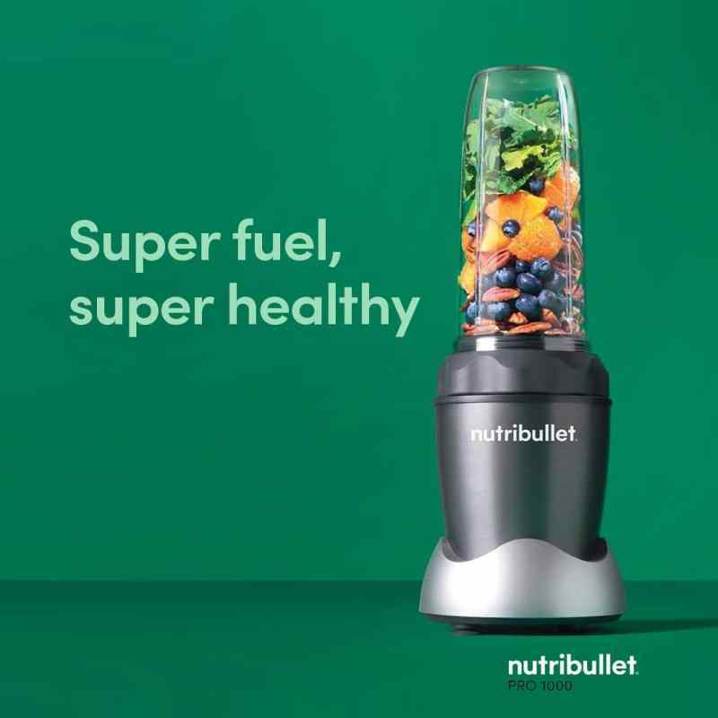 Promo Nutribullet Pro 1000 W 8Pc Nutrition Extractor Blender Dark Gray