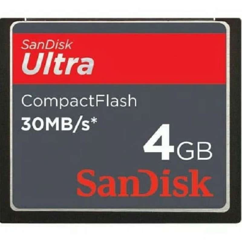 Jual Compact Flash CF 4GB Sandisk Ultra 30MB/s Original MULTICOLOR di