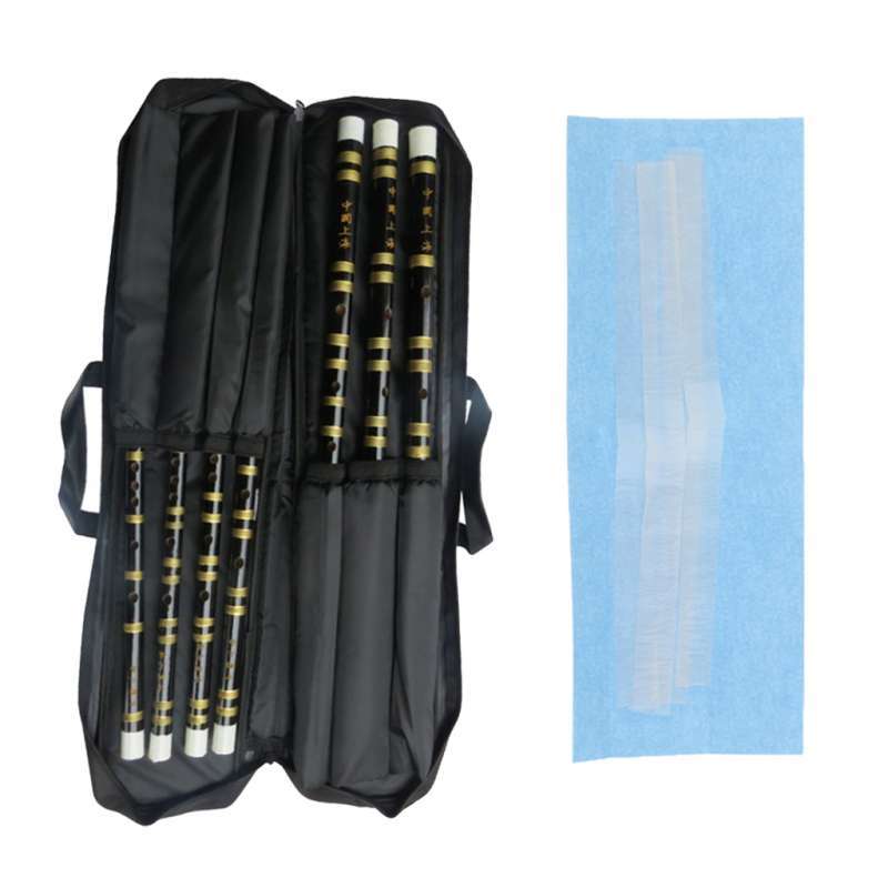 Promo 7 Pieces Chinese Bamboo Flutes Dizi with Portable Bag and Flute Membrane Diskon 29 di