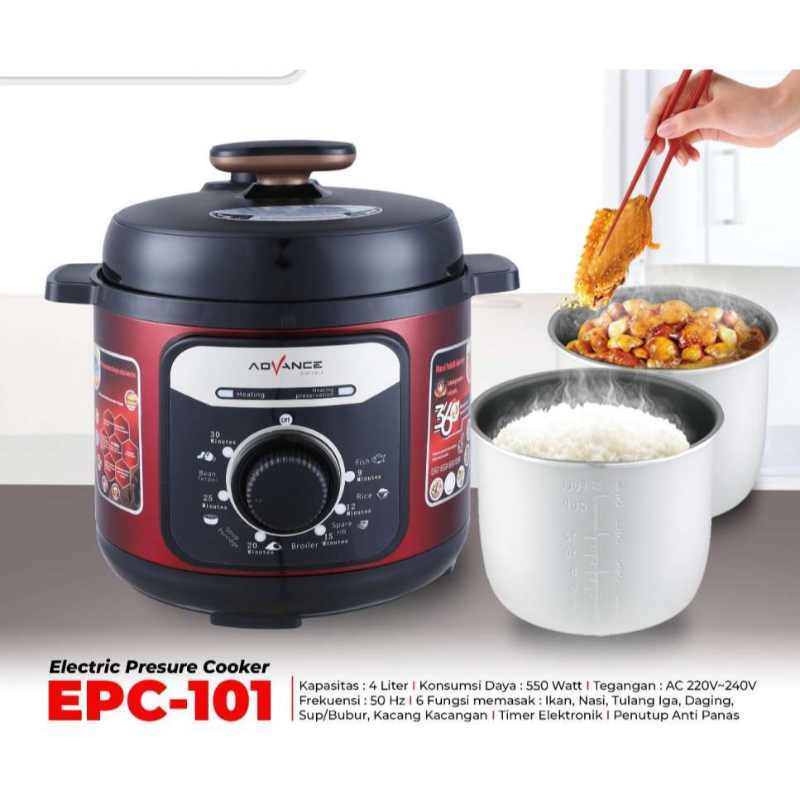 Jual Advance Electric Pressure Cooker EPC101 / Presto Elektrik Merah