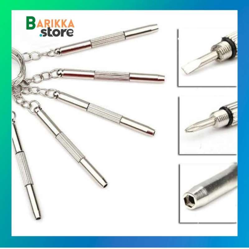 Jual Gantungan Kunci Obeng Plus Minus Mini Screwdriver Keychain Edc ...