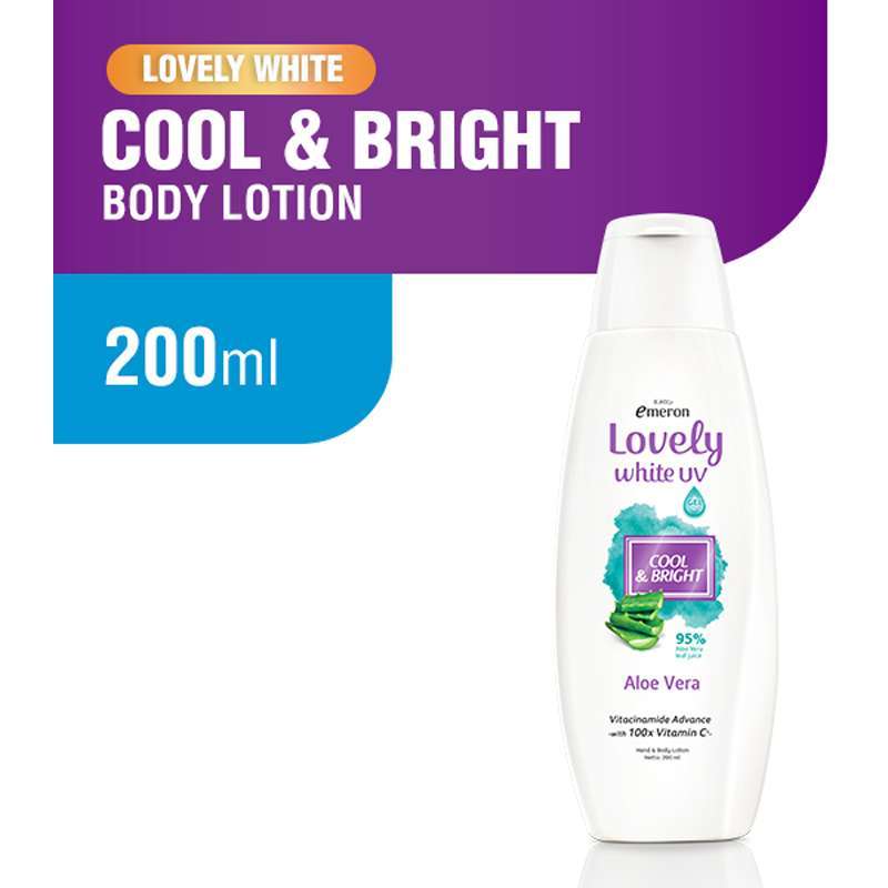 Jual emeron Lovely White Hand Body Lotion Cool & Bright Aloe Vera 200ml