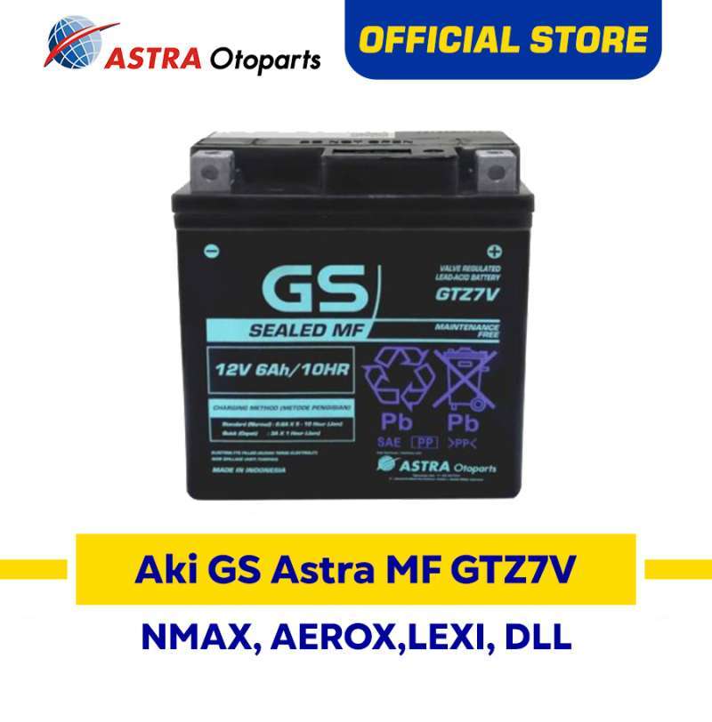 Promo Aki Gs Astra Gtz-7v Untuk Motor Yamaha Nmax 155, Aerox 155 Lexi