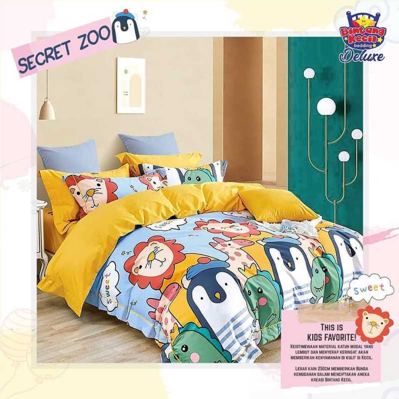 Jual Star Motif Anak Binatang Secret Zoo Bed Cover di Seller