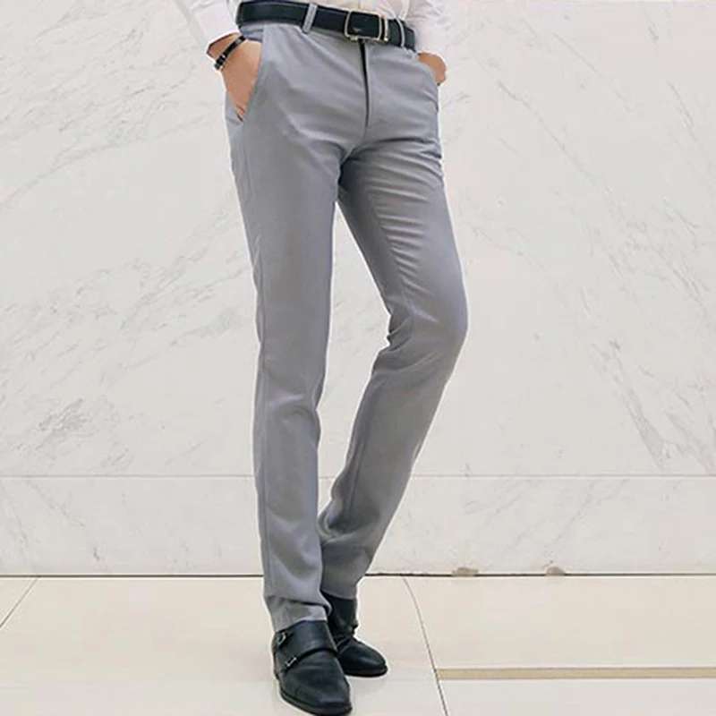 Promo CELANA PANJANG FORMAL PRIA SUPER SLIM FIT SOFT GREY STYLE