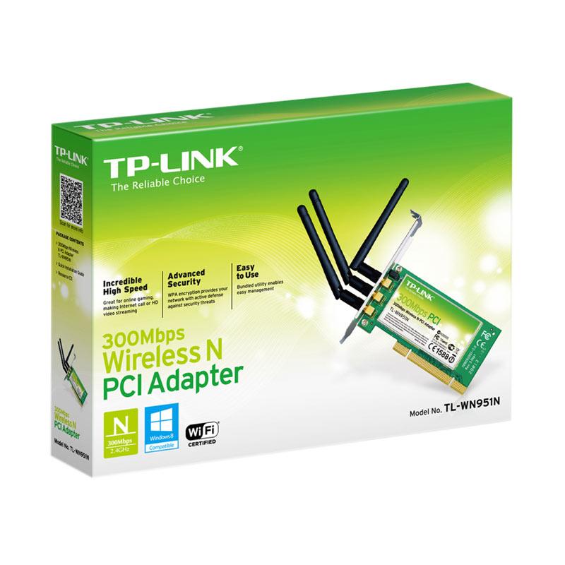 Jual TP-Link TL-WN951N Wireless N PCI Adapter [300 Mbps ...