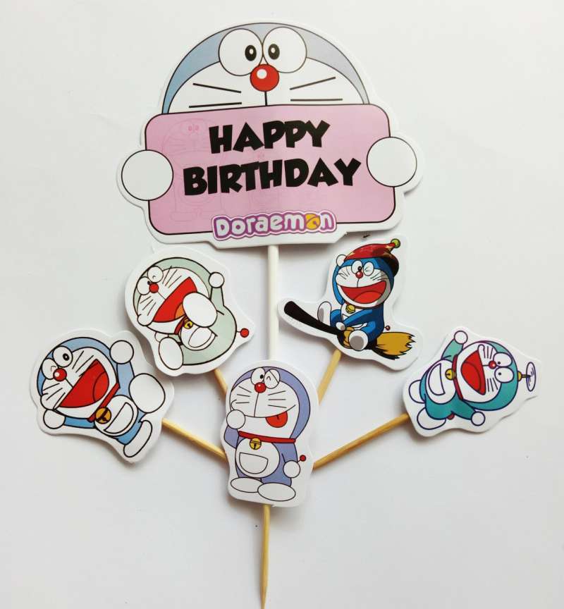 Jual topper hiasan tusukan nasi tumpeng kue cake kue ulang tahun happy