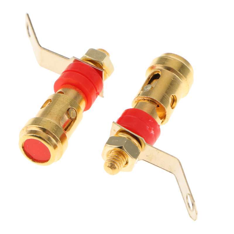 Promo 2pcs Speaker Terminal Binding Post Banana Plug Socket Connector