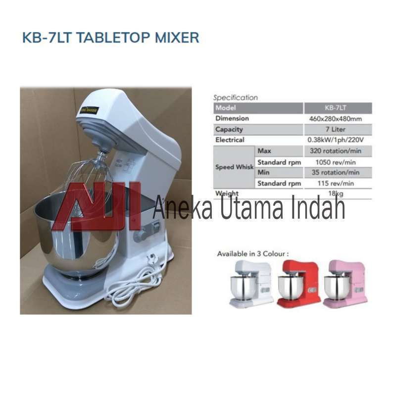 Jual KING BAKER KB7LT MIXER MIXER KUE ROTI KAPASITAS 7