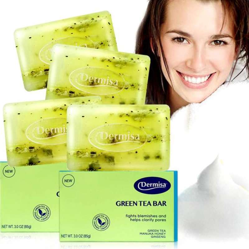 Jual Dermisa Green Tea Refreshing Acne Cleansing Soap 4 into the group