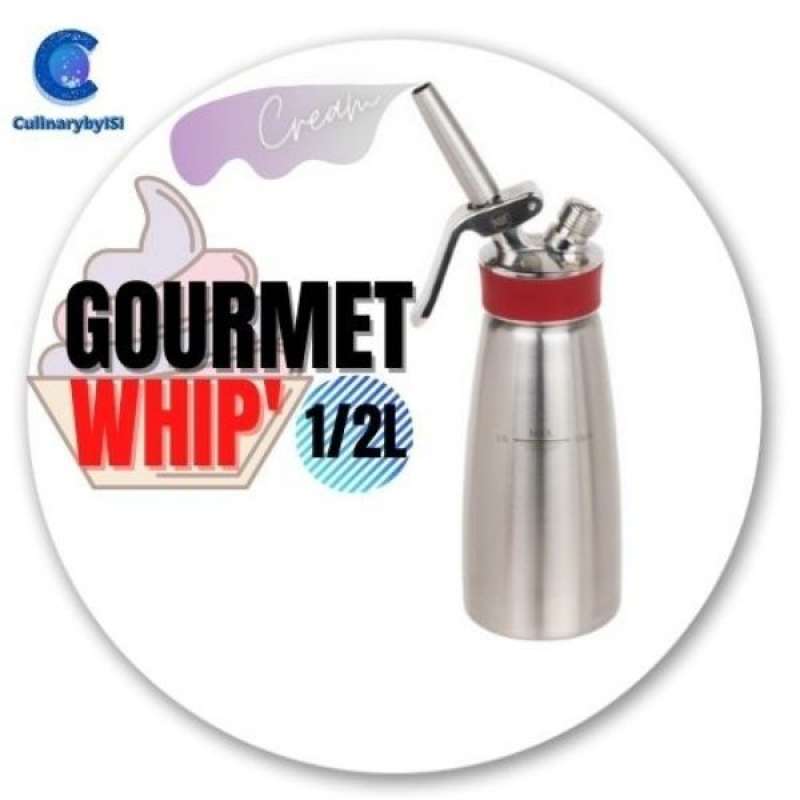 Jual gourmet whip,whip cream,hipper whipped,foam dispenser maker,nitro coffee stainless 1/2liter