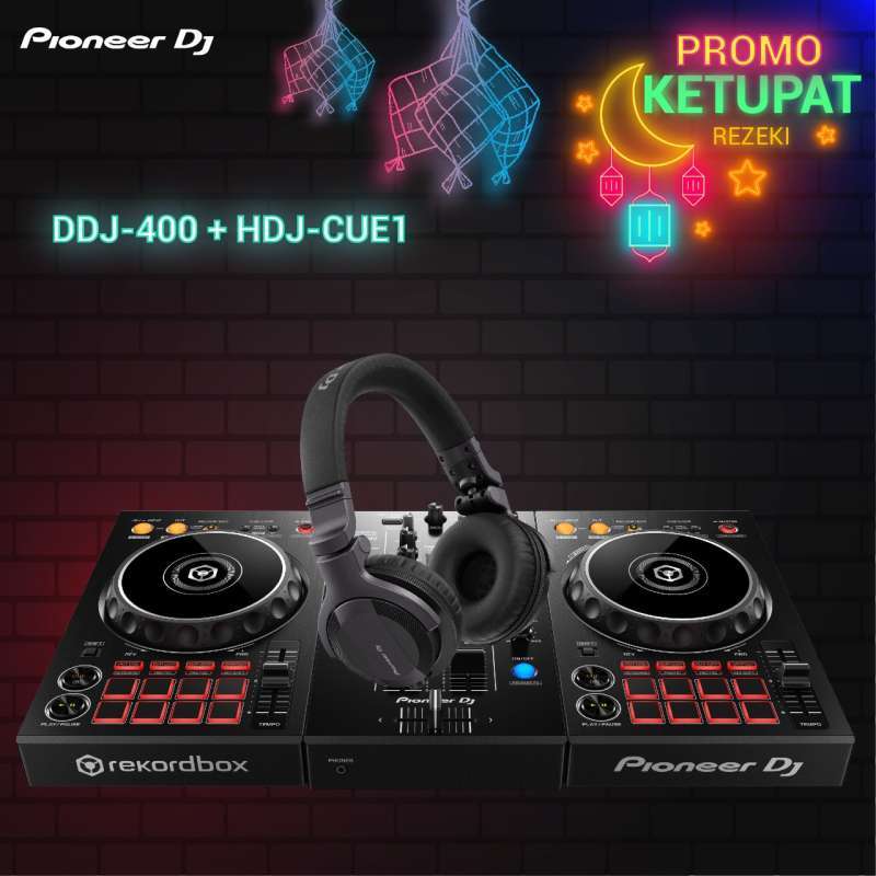 Jual Pioneer DJ Controller DDJ400 + Headphone HDJ CUE 1 di Seller Pioneer DJ Store Cideng