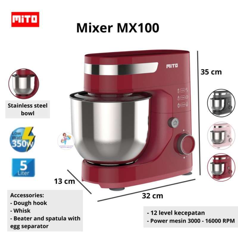 Jual Mixer Mito MX100 Standing Stand Com MX100 Kapasitas Jumbo 5 Liter