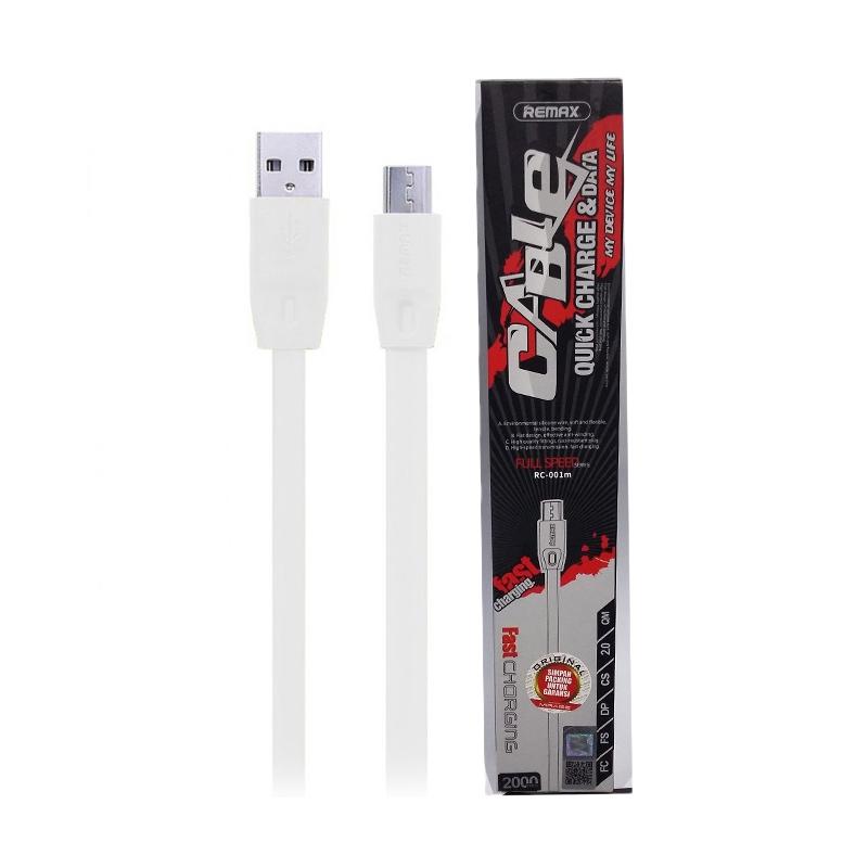 jual remax rc 001m charge speed series micro usb data cable putih 2 meter jual remax rc 001m charge speed series micro usb data cable putih 2 meter